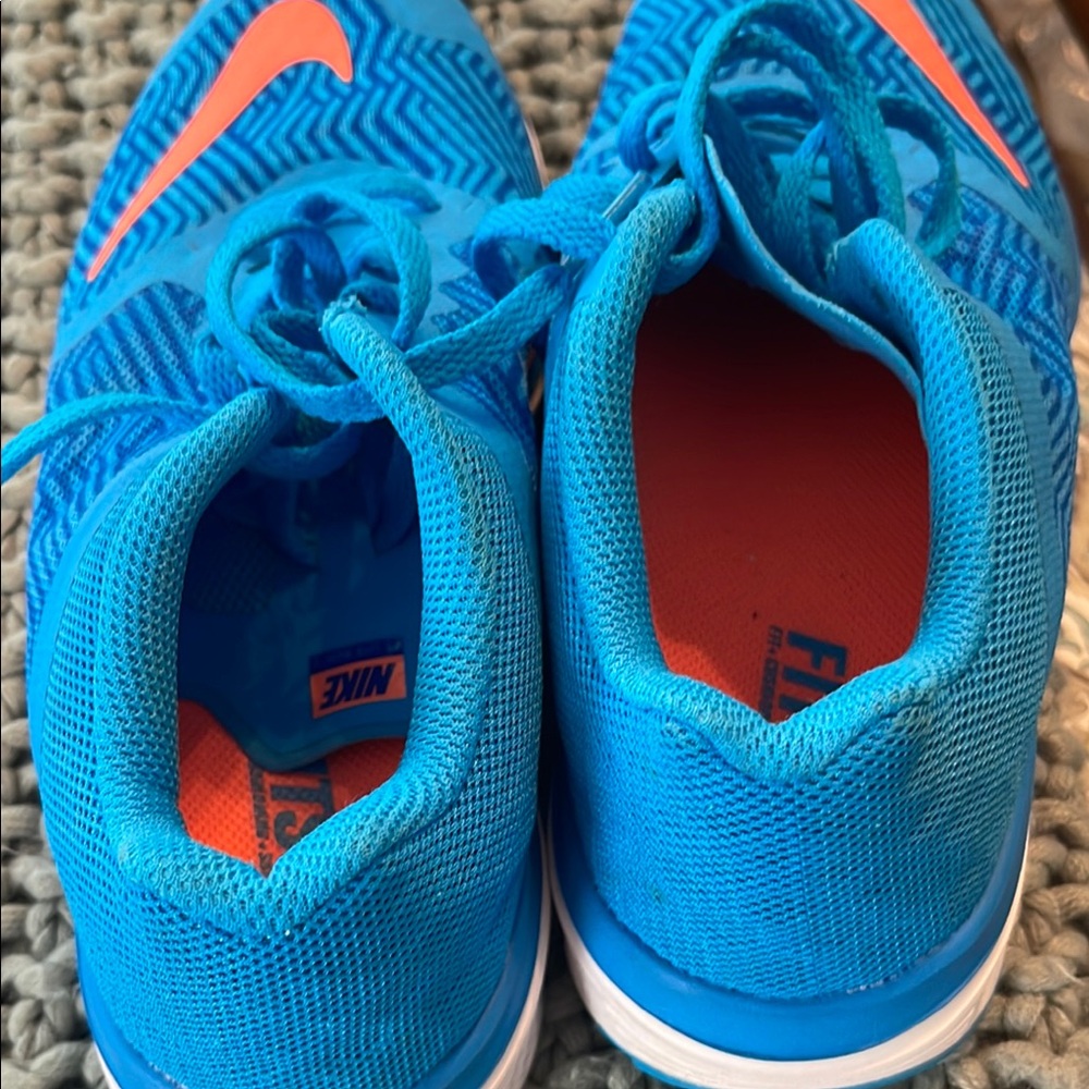 Womens Blue and Orange Athletic Shoes - Picture 4 of 6